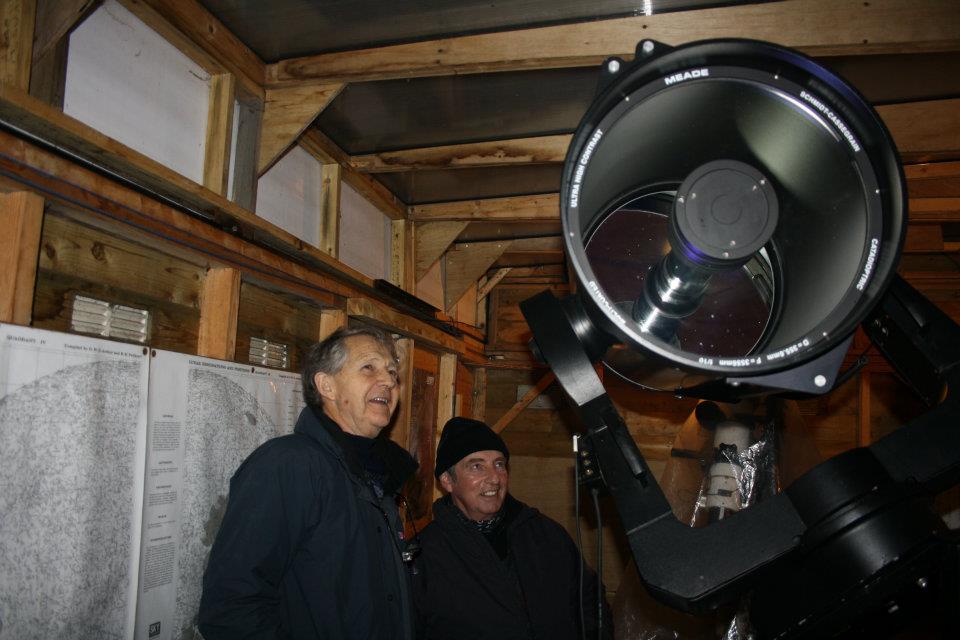 James and Martin. Hail storm and rain, but there's still the roof to look at!