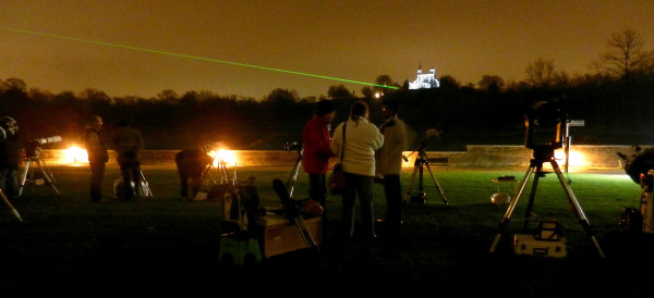 Panorama of the telescopes and the Royal Observatory in the background