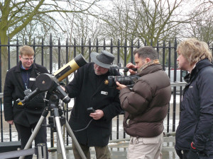 Filming the set-up of the 90mm solar telescope