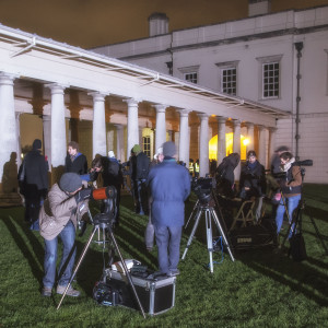 A few of the 25 telescopes set up by the Queens House