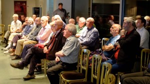 The Flamsteed audience listen intently to Bill's talk