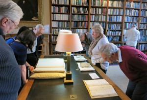 Looking at Herschel's copy of Atlas Coelestis and his journal recording the discovery of Uranus