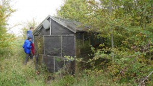 The decommissioned 'Control Room' or shed from where Jocelyn Bell Burnell discovered Pulsars in 1967